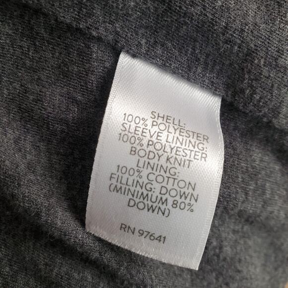 J.Jill Maroon Red Down Puffer Coat Small Hooded Snap Zip Knit Fleece Lined S - Picture 4 of 10